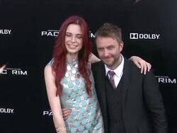 Chris Hardwick, Chloe Dykstra at Pacific Rim Los Angeles Premiere on 7/92013 in Hollywood, CA. (Footage by WireImage Video/Getty Images Entertainment Video) Stock Footage