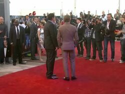 Daniel Craig, Jon Favreau at the Cowboys & Aliens UK Premiere at London England. (Footage by WireImage Video/Getty Images Entertainment Video) Stock Footage