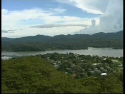 River and rainforest, WA, Panama, Central America Stock Footage
