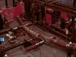 T/L Workers in pipe bending lab, DNV lab, USA Stock Footage