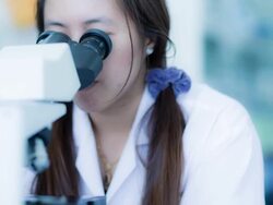 Scientist and bio lab experiment Stock Footage