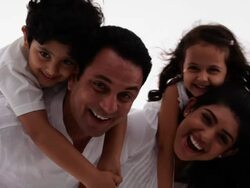 Portrait of a family enjoying  Stock Footage