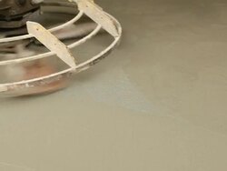 Power Trowel Smoothing Concrete Floor Stock Footage