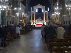 Worshippers Reactions to Pope Benedict Re News Clip