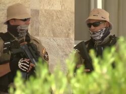Peshmerga Special Forces Outside Military Building News Clip