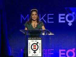 SPEECH - Salma Hayek at Equality Now's "Make Equality Reality" Event Stock Footage