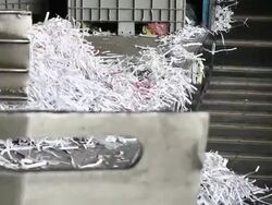 Shredded Paper Prepared For Recycling Process Stock Footage