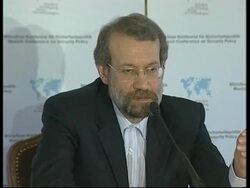 Ali Larijani and Sergei Ivanov news conference News Clip