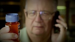 Elderly Man Ordering Medicine Stock Footage