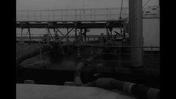 Dignitaries on oil tanker in maybe Persian Gulf by Kuwait in 1940s News Clip