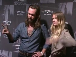 Elliot Bergman, Natalie Bergman at John Varvatos and Converse celebrate the launch of the Converse by John Varvatos Weapon Stock Footage