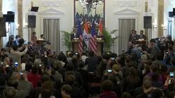 CLEAN : Modi Obama announce nuclear breakthrough after talks News Clip