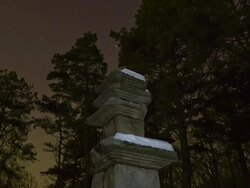 MS T/L View of Ocheungseoktap stone pagoda in Ganghwado / Incheon, South Korea Stock Footage