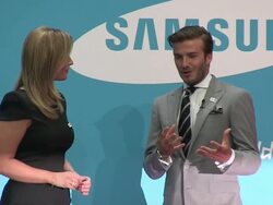 INTERVIEW: David Beckham on what the Olympics means to him at the Everyone's Olympic Games with Samsung & David Beckham at London England. (Footage by WireImage Video/Getty Images Entertainment Video) Stock Footage