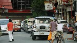 Bicycles and Jeepneys Stock Footage