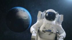 Astronaut in Space Stock Footage