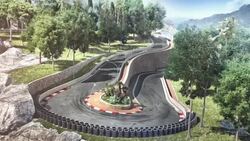 Formula One Racing Car on the track Stock Footage