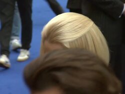 Josh Brolin & Alice Eve at Men in Black 3 Gala Premiere at Odeon Leicester Square on May 16, 2012 in London, England (Footage by WireImage Video/Getty Images) Stock Footage