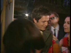 CLEAN: Singer Alejandro Sanz goes to the presentation of 40 Principales awards Stock Footage