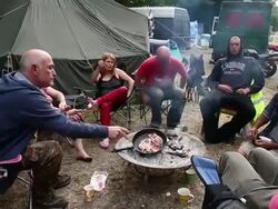 Protests Continue At The West Sussex Fracking Site Stock Footage