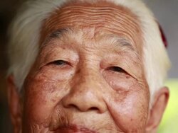 Senior Asian woman Stock Footage