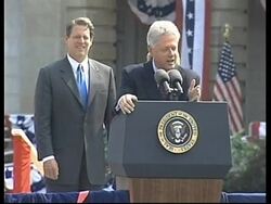 USA: MICHIGAN: BILL CLINTON &amp; AL GORE News Clip