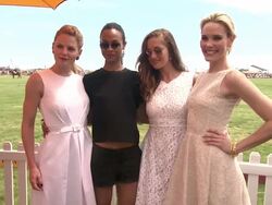 Jennifer Morrison, Zoe Saldana, Minka Kelly, Leslie Bibb at The Fifth Annual Veuve Clicquot Polo Classic Stock Footage