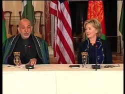 US Sec of State Clinton meets Karzai, Zardari, statements News Clip