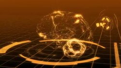 Brain hightech Background Orange Stock Footage
