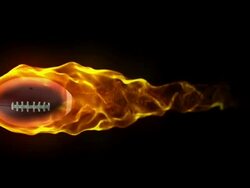 Fiery american football Stock Footage