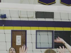 High school volleyball game Stock Footage