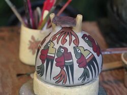 CU Shot of Nazca pottery / South Of Peru, Nazca, Peru Stock Footage