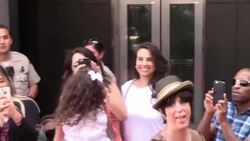 Monroe Cannon (Mariah Carey's Daughter) & Diane Warren at the Mariah Carey Hollywood Walk Of Fame Star Ceremony in Hollywood Stock Footage