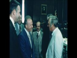 SYND 14 6 75 YITZHAK RABIN HOLDS A BRIEFING News Clip