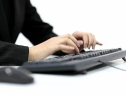 Typing on keyboard Stock Footage