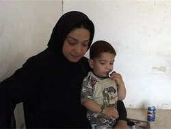 Morgue on screen in Iraq News Clip