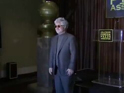 Pedro Almodovar at the Hollywood Foreign Press Association's Cecil B. DeMille Award Recipient Announcement at Beverly Hills CA. (Footage by WireImage Video/Getty Images Entertainment Video) Stock Footage