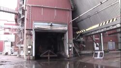 Water flows out of a paper mill. Stock Footage