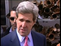 US Senator John Kerry visiting Sderot, destroyed US school in Gaza News Clip