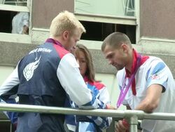 Jonnie Peacock at 'Our Greatest Team Parade' London 2012 on September 10, 2012 in London, England (Footage by WireImage Video/Getty Images) Stock Footage