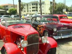 ATMOSPHERE: Classic Cars at the Disney/Pixar Celebrates the Launch of the World of Cars Online at Burbank CA. (Footage by WireImage Video/GettyImages) Stock Footage