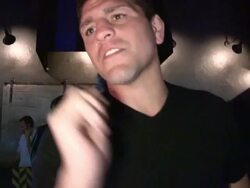 Nick Diaz on fighter Mike Brown & Chuck Liddell vs Steve Heath at Warwick in Hollywood Stock Footage