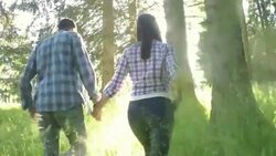 Hiking couple Stock Footage