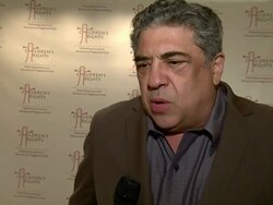 INTERVIEW - Vincent Pastore on coming out to support Sheila. On children needing parents, and how he thinks itâ€™s a beautiful and spiritual thing what Childrenâ€™s Rights people do Stock Footage