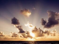 Sunrise on the Ocean Timelapse, HD Video Stock Footage