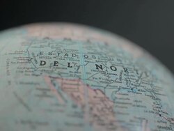 EEUU. Terrestrial Globe. Stock Footage