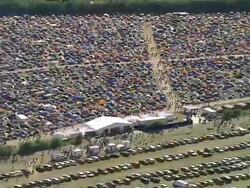 Tents on the camp site. Stock Footage