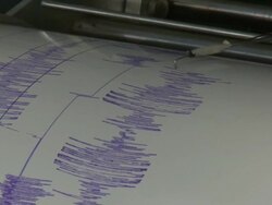 Seismograph records and registers powerful earthquakes, Philippines, Dec 2009 Stock Footage