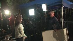 CLEAN : Media outside Westgate mall at night News Clip