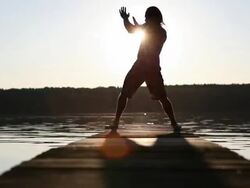 Karate Pier Stock Footage